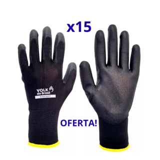 Kit 15 Luva Tatil Volk Multitato Luva PU Banho Poliuretano Mecanico Antiestatica Manutencao Obras em Oferta na Shopee