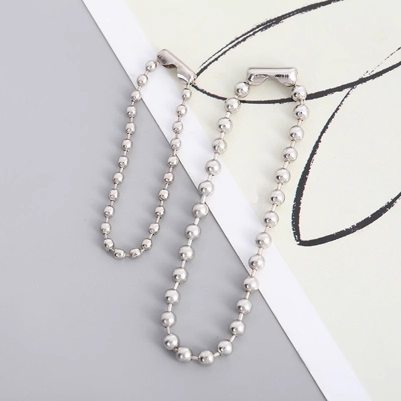 200-1000 Corrente De Bolinha Ferro Com Canoa 10cm Tag Chaveiro