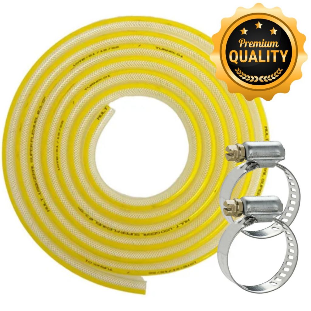 Mangueira de Gás Cozinha Fogão Botijão GLP Trançada 3/8 x 3 mm + 2 Abraçadeiras 1M 2M 3M 4M 5M em Oferta na Shopee