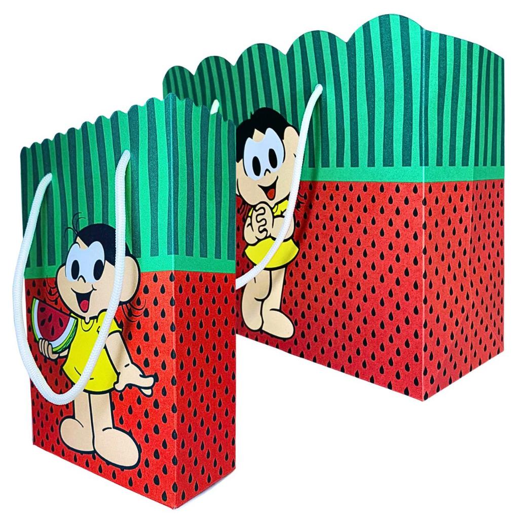 Sacolinha Personalizada Magali Sacolinhas para Lembrancinha de Aniversário Menina Infantil Sacolas Melancia Bolsa