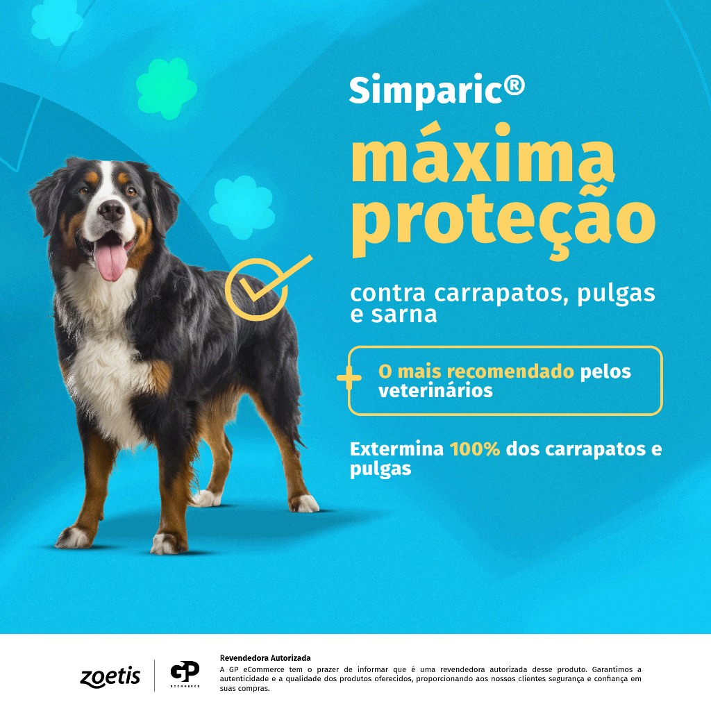 Kit Simparic Cães de 2,6 a 5kg 3 Comprimidos + Vermífugo Printel Plus e Medalha de identificação · foto 2