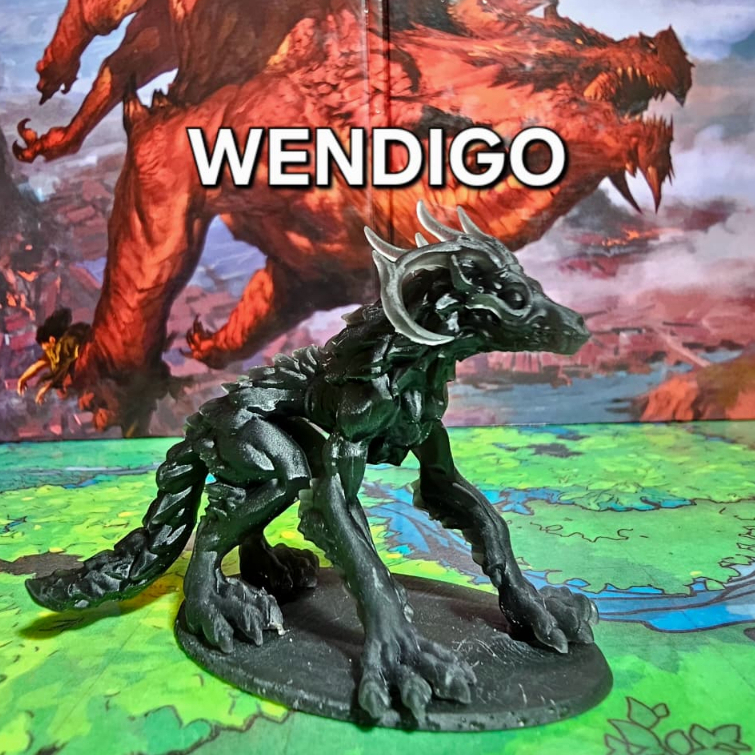 Miniatura RPG Wendigo criatura d&d Suplemento DnD Dungeons and Dragons Token Bordgame Jogo Tabuleiro Aventura Diversão