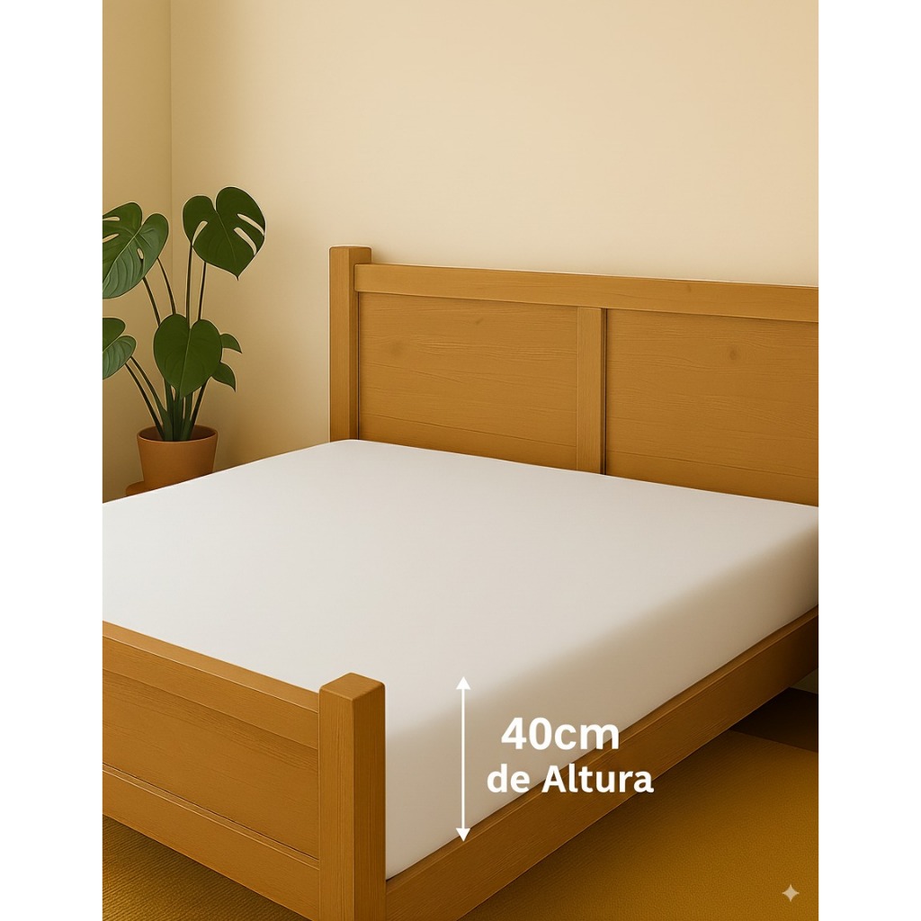 Lençol Casal 40cm de altura Avulso c/ Elástico na Volta Toda Percal Flex 400 Fios Macio em Oferta na Shopee