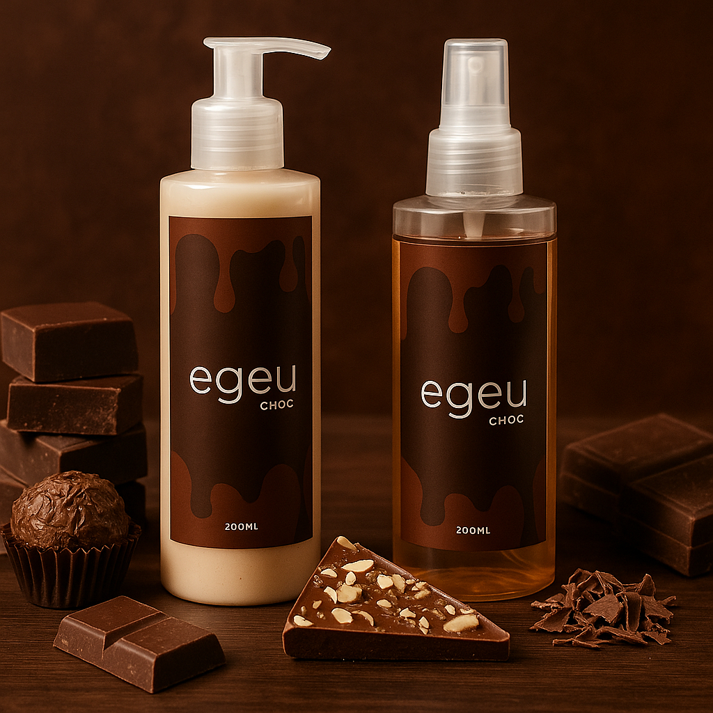 Body Splash e Hidratante Corporal Chocolate 200ml – Fragrância Doce e Marcante