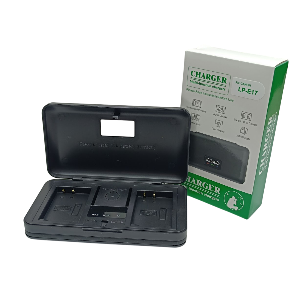 Carregador usb De luxo pra LP-E8 EOS 200D 800D 8000D 750D 760D T6i T6s M3 M5 M6 Kiss x8i