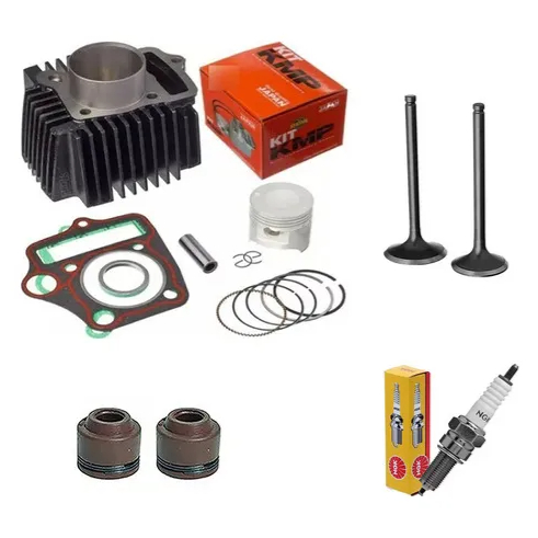 Kit Cilindro Motor Kmp Valvulas Honda Pop 100 2007 A 2015