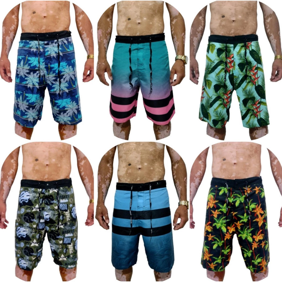 Kit C/5 Bermuda Surf Elastano Ajustável Cordão - Promoção Relâmpago !