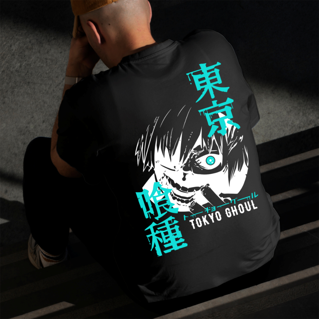 Camiseta Masculina Estampada Tókio Ghoul 100% Algodão Estilo Conforto Diário Do Tamanho P ao GG