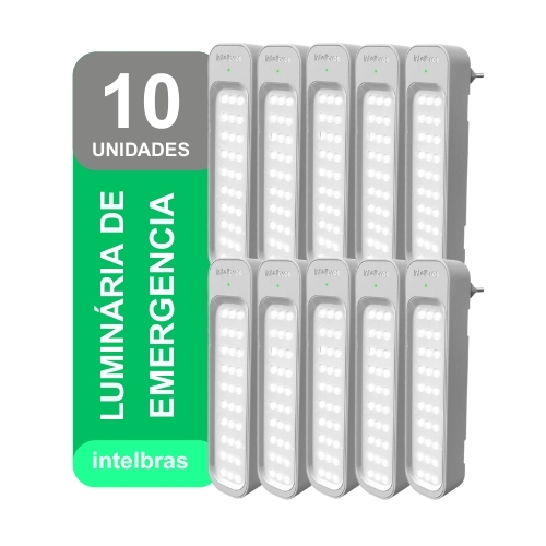 Kit 10 Luminárias de Emergência Autônoma LEA 150 Intelbras ENVIO IMEDIATO em Oferta na Shopee