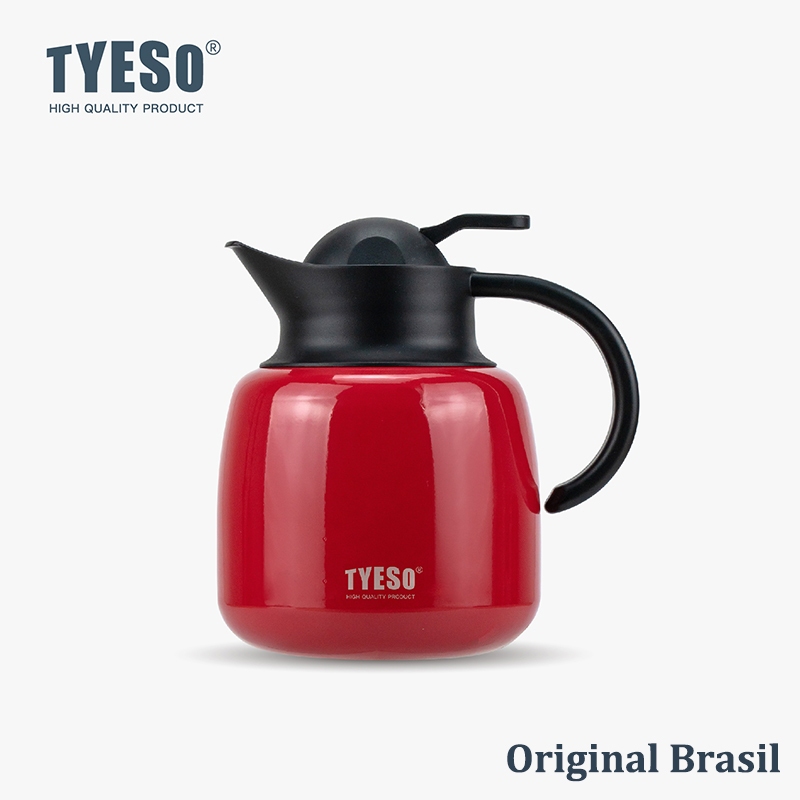 TYESO Cafeteira Térmica Cafeteira Térmica Premium1000ml Aço Inox com Filtro Permanente Mantém Quente por Horas em Oferta na Shopee