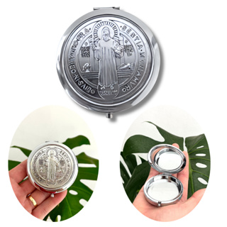 Teca Porta Hóstia Grande De São Bento Em Aço Inoxidável Para Ministros Com Acabamento Premium em Oferta na Shopee