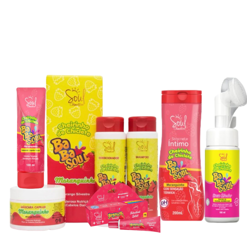 Kit Completo Babasoul (Kit Capilar + Mousse Facial + Sabonete Íntimo + Sabonete Facial + Hidratante Labial) LOJA NOVA em Oferta na Shopee