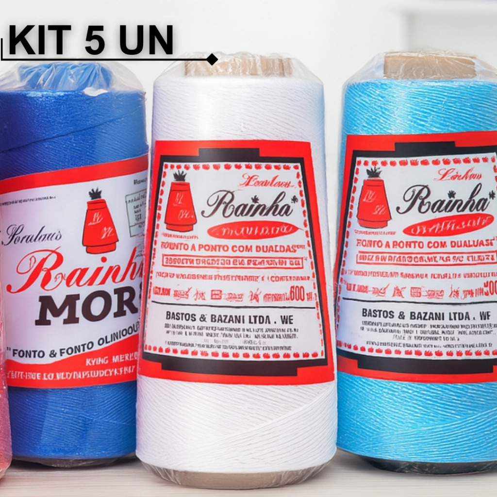 KIT 5 Linha Fina 100% Polipropileno 500m para Tricô, Cone Artesanal, Crochê, Bordado, em Oferta na Shopee