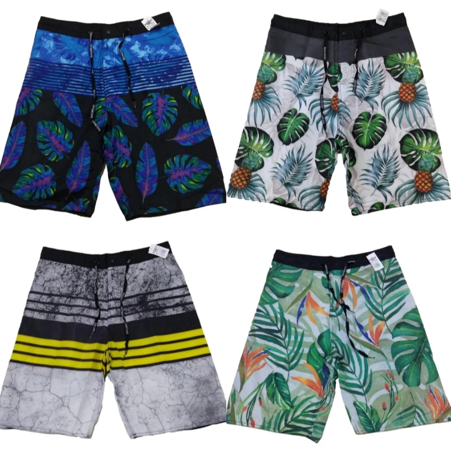Bermudas Surfista Kit´s C/5 Elastano Masculina Bolso+Ziper ENVIO IMEDIATO !