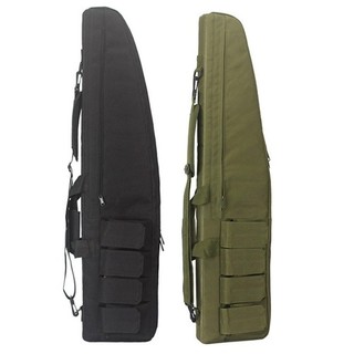 Capa Case Espingarda Protetora Carabina 120cm Verde e Preto com Alça de Mão Equipamentos de Pesca