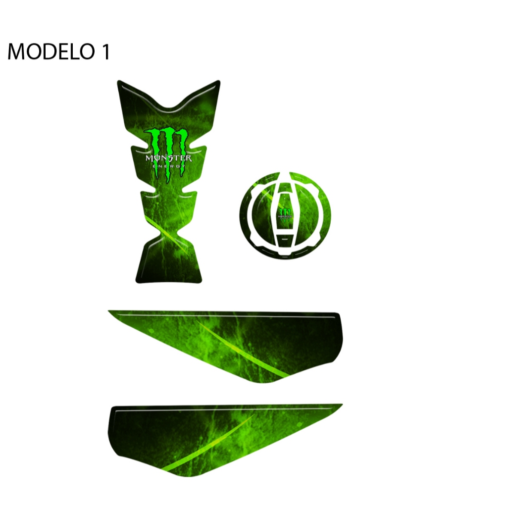 Adesivo 3d Tanque Bocal Lateral M04 Moto Ninja 500 Z 500