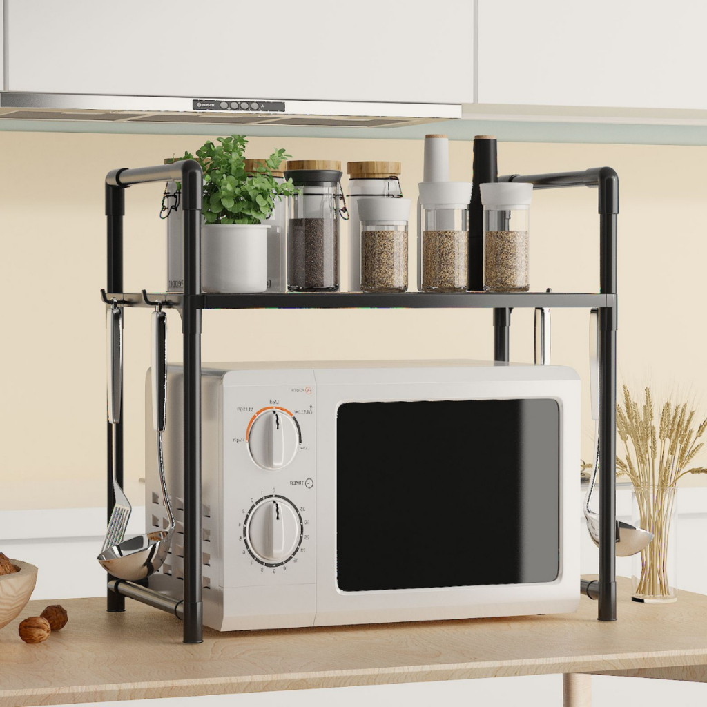 Rack Prateleira Armário Organizador De Cozinha Objetos Temperos Condimentos Microondas Organização em Oferta na Shopee