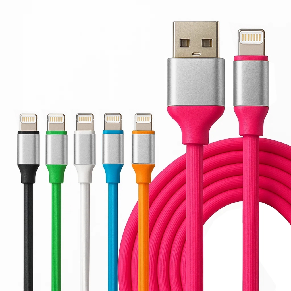 Cabo Reforçado 2m Emborrachado Lightning Carregamento Rápido iPhone iPad em Oferta na Shopee