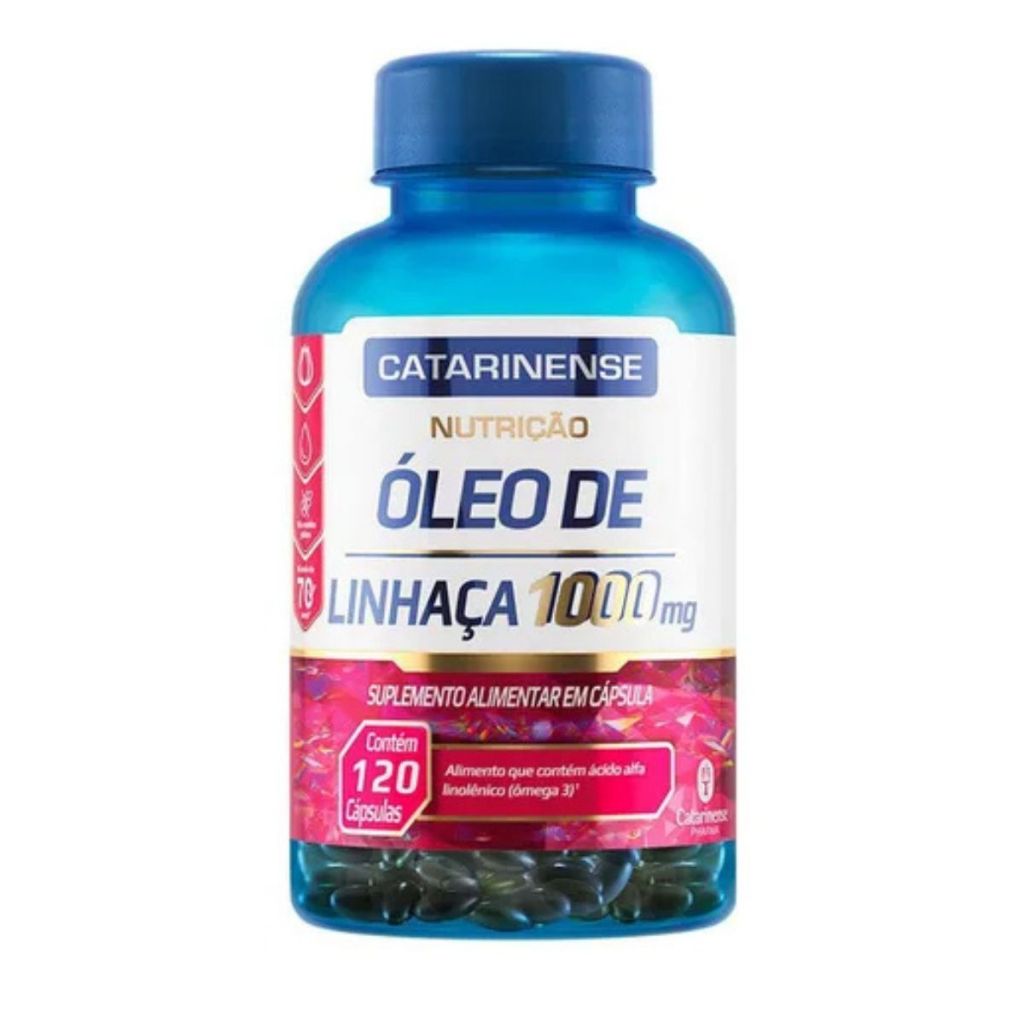 Óleo de Linhaça 1000mg 120 Cápsulas - Catarinense em Oferta na Shopee