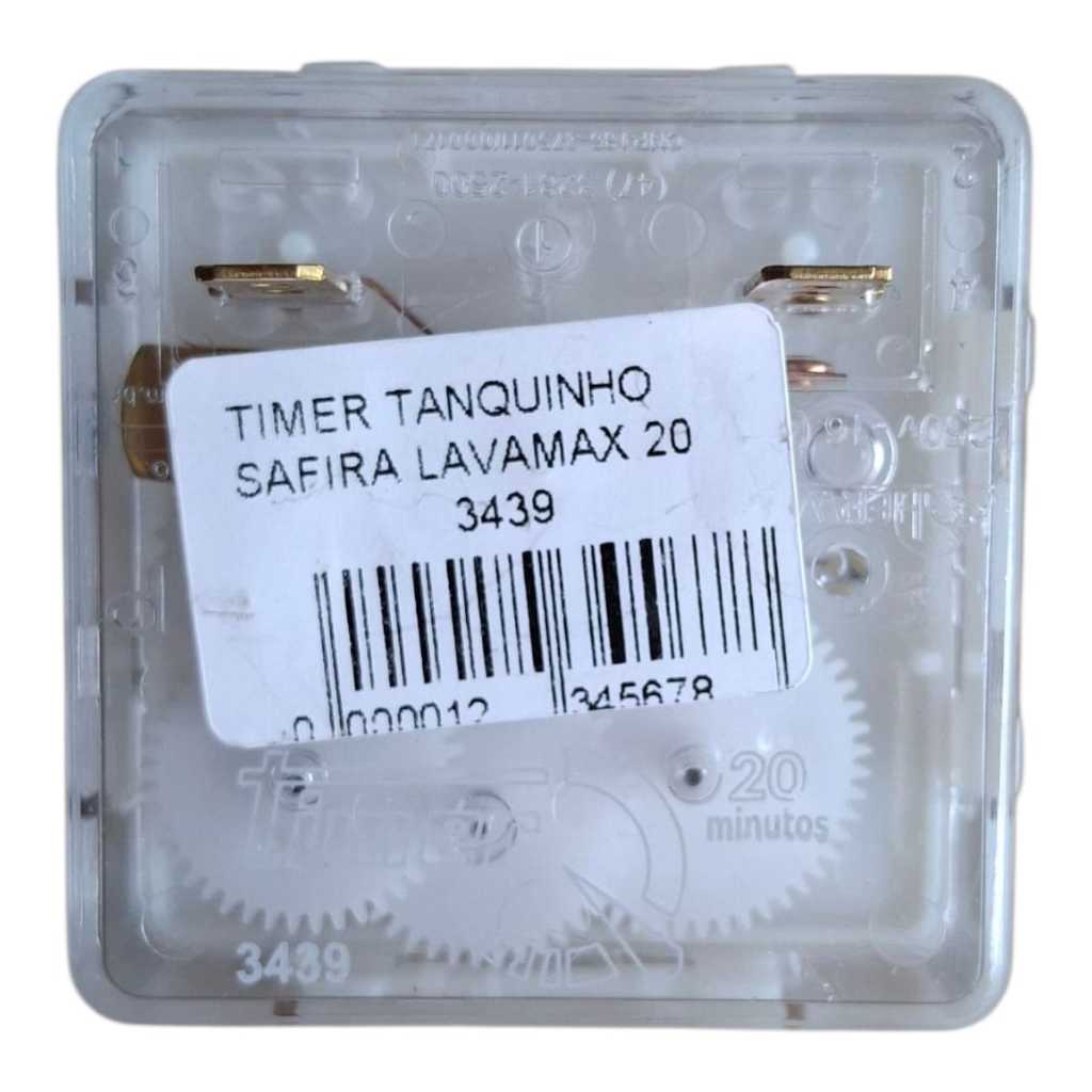 TIMER TANQUINHO SAFIRA LAVAMAX 20 MINUTOS 2 MOLHOS - 3439  Original