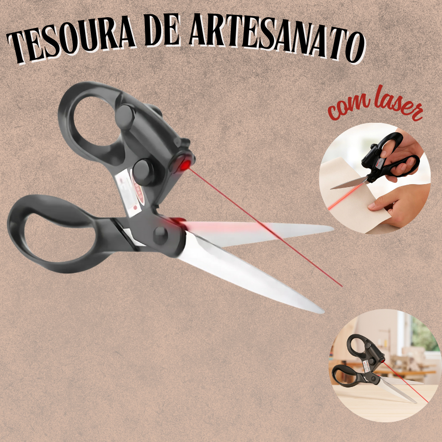 Tesoura de Artesanato Cortes Precisos Tesoura de Costura Profissional com Laser