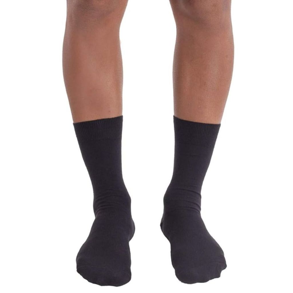 Meia Social Masculina Cano Longo Mash Original Algodao Adulto Homem Dia a Dia Preto Azul Marrom Punho Canelado