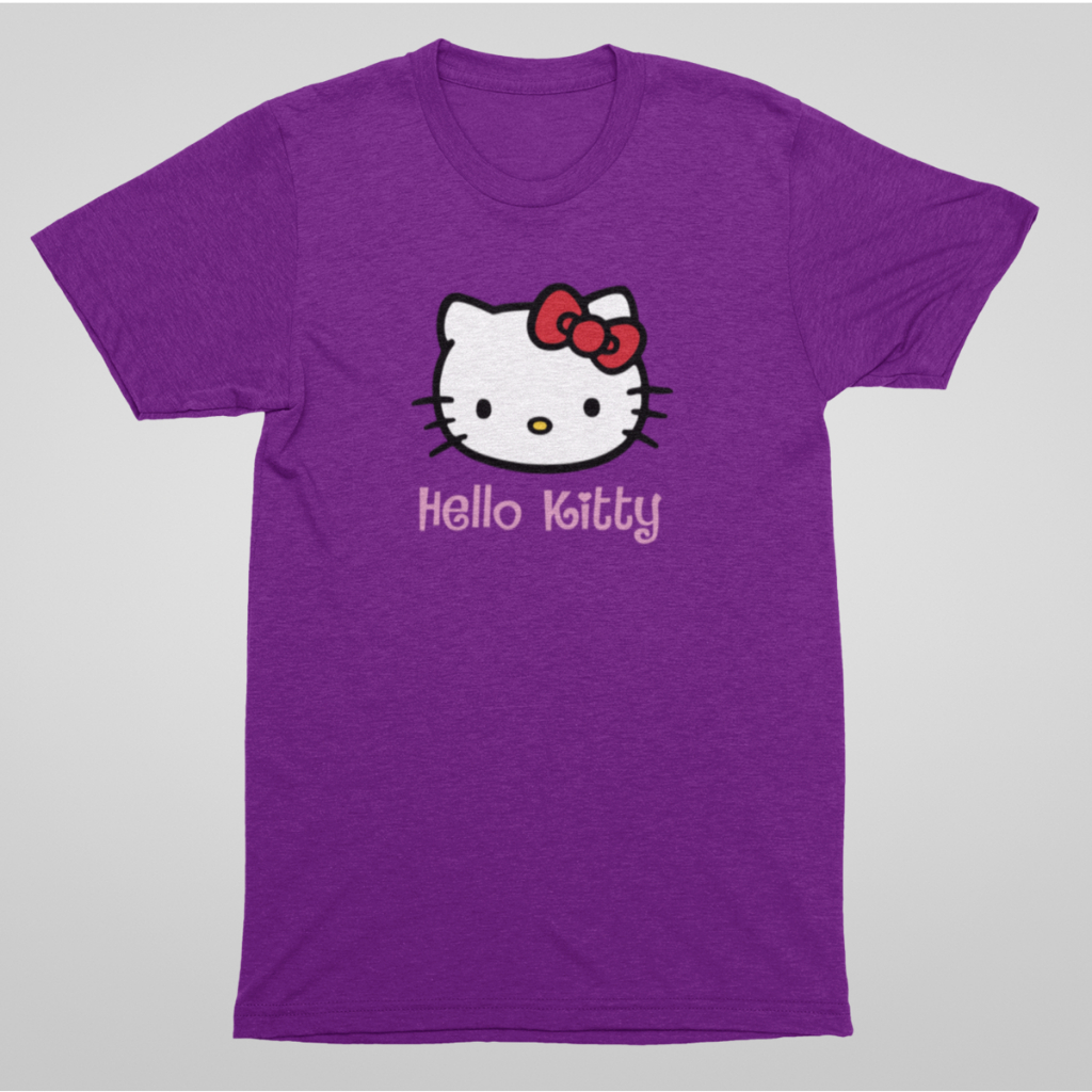 Camiseta T-shirt Hello Kitty 100% Algodão Minimalista Cat Blusa Tendência Moda Estilo Retrô