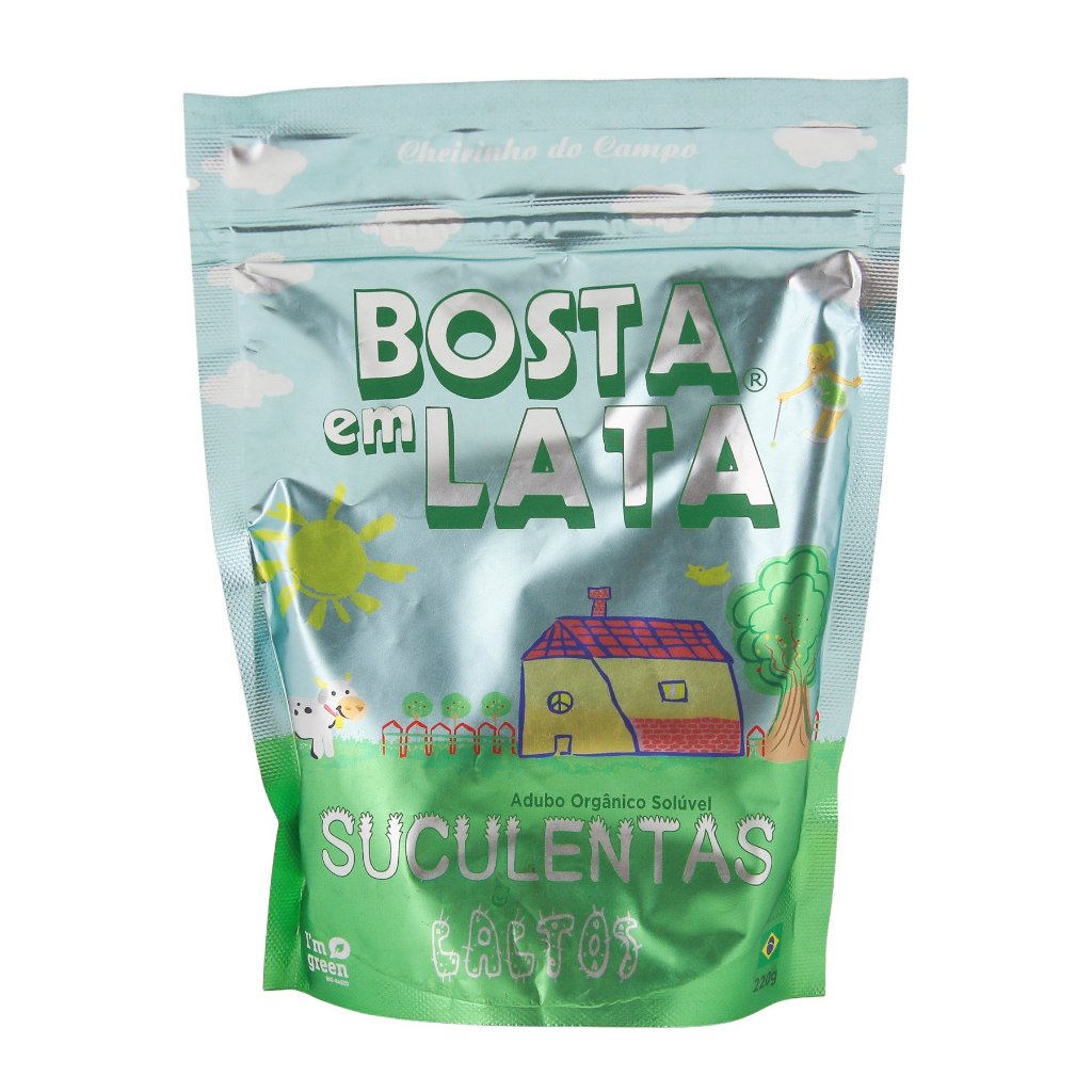 Adubo Fertilizante Orgânico Solúvel para Suculentas e Cactos Bosta em Lata - Zip 220g