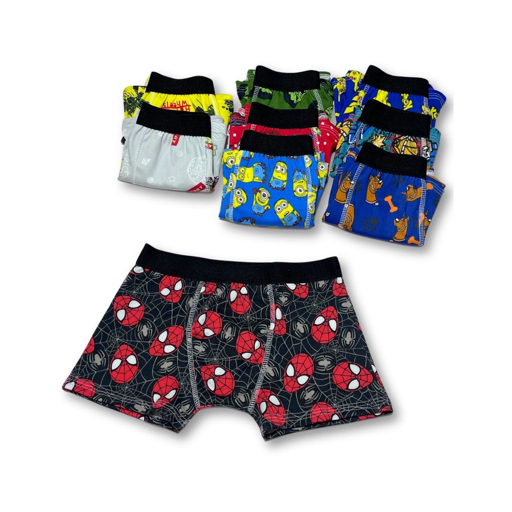 Kit 5 Cueca Boxer Menino infantil microfibra persinagee forro em algodão confortável antialergico