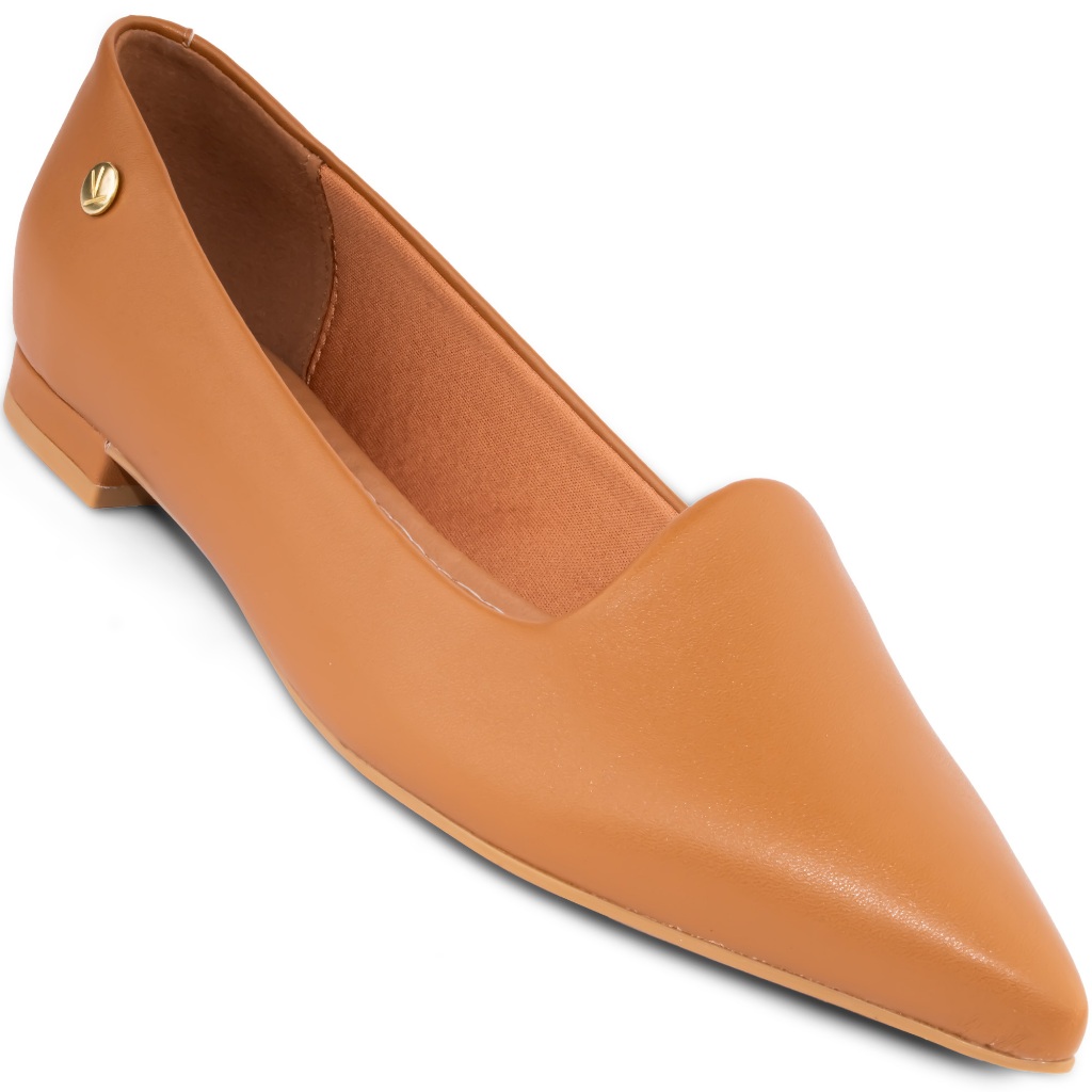 Sapatilha Vizzano Feminina Bico Fino Casual Original 1206 Caramelo em Oferta na Shopee