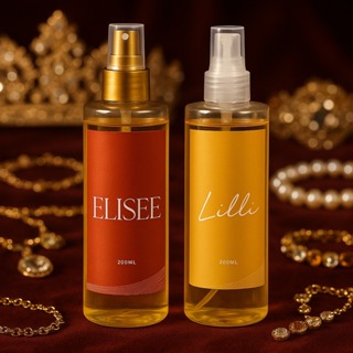 Kit Glamour - Body Splash Lilli + Elisee - 200ml cada (com brilho Dourado) em Oferta na Shopee