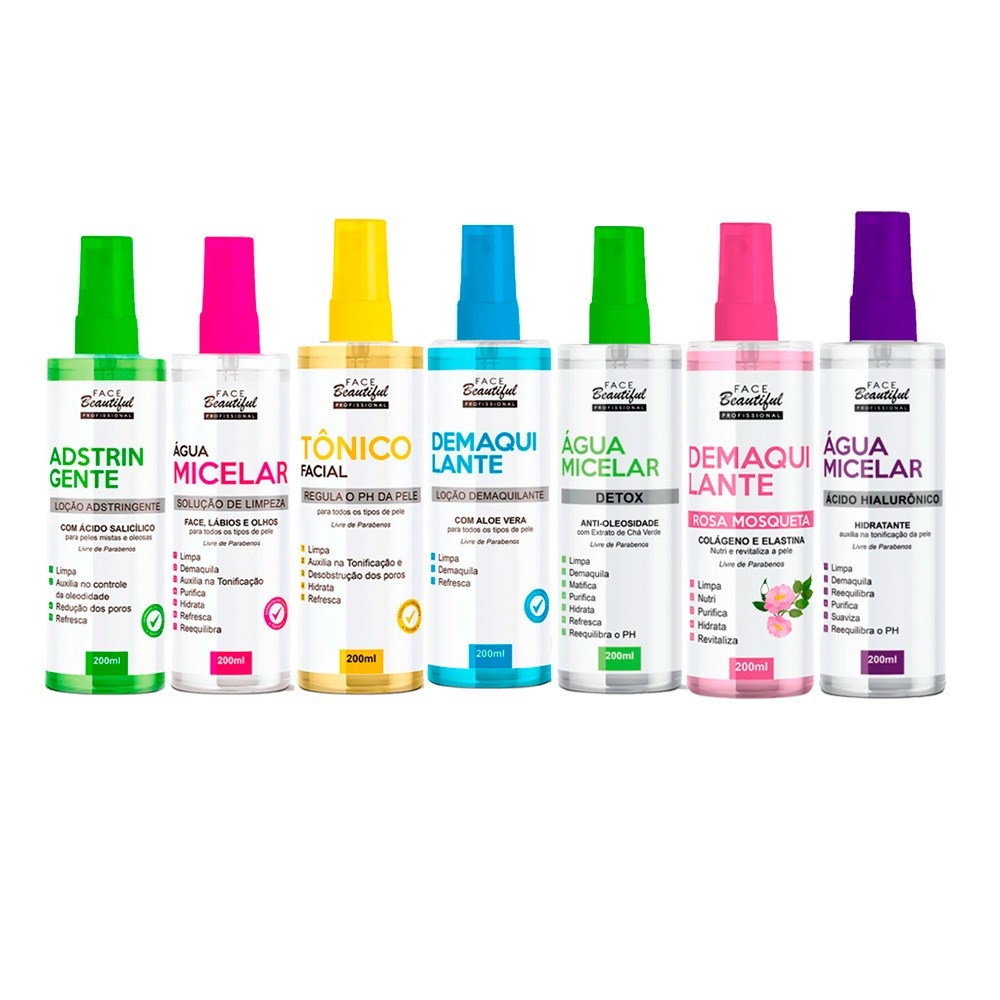 Linha de Tratamento Água Micelar Face Beautiful 200ml