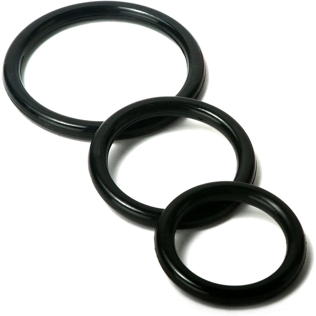 Kit 3 Anéis Peniano preto Retarda Ejaculação Pênis Duro SJH-08 em Oferta na Shopee