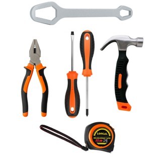 Kit Ferramentas Completo 6 Peças – Alicate, Martelo, Chaves, Chave Torx e Trena 5m