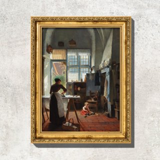 Quadro - A Família Idílio - Henrik Nordenberg - Moldura em Madeira em Oferta na Shopee