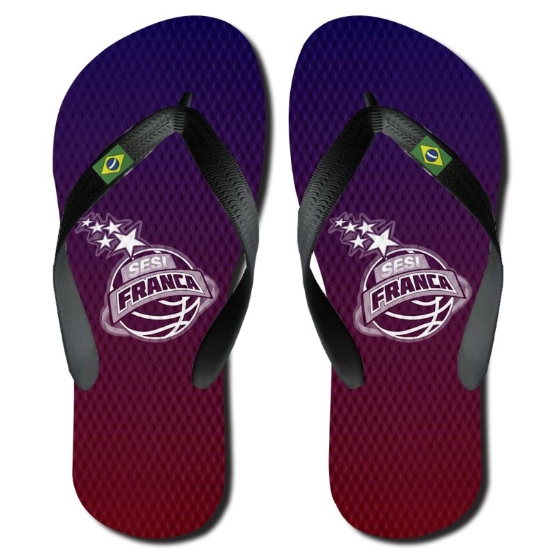 Chinelo Franca Basquete Masculino Feminino e Infantil Confortável Torcida Oficial Estampa Exclusiva
