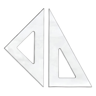 02 Esquadros Acrilico 2mm Desenho Técnico 21 Cm Transparente em Oferta na Shopee