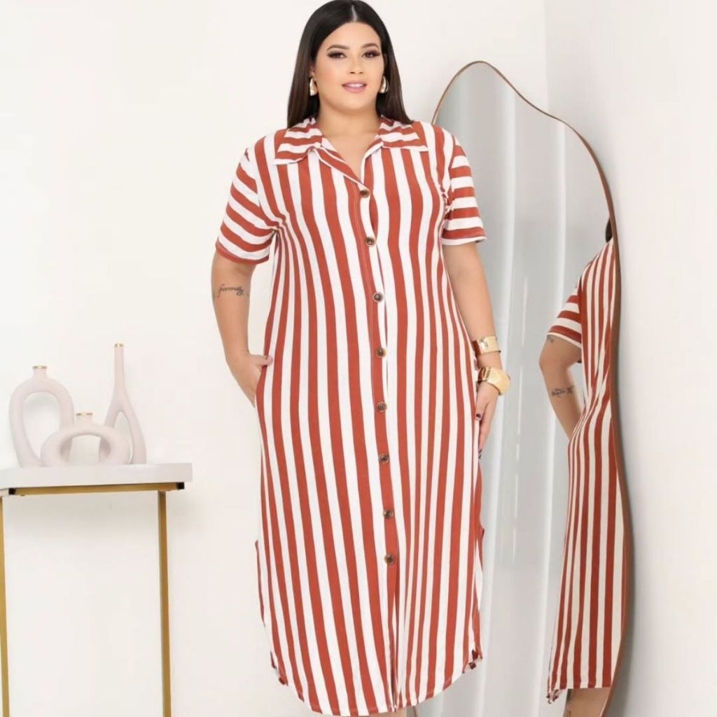 Vestido Bata Feminino Manga Chemise Plus Size G1 ao G4 Viscolycra Premuim