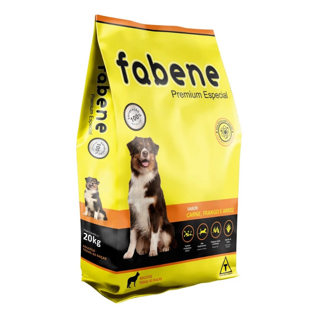 Ração Premiatta Fabene Premium Especial para cães adultos sabor carne frango e arroz 20kg