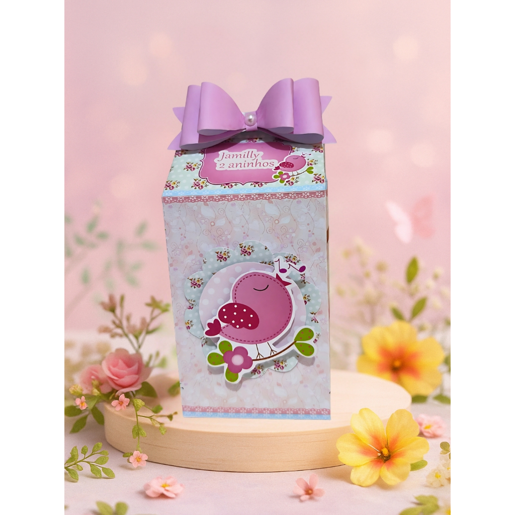 Caixas Milk Jardim Encantado Semi Montada  -Lembrancinhas Personalizadas - Papelaria Personalizadas
