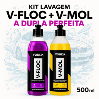 Kit Shampoo Lavagem Automotivo Esfregação Neutro V-floc V-mol Vonixx 500 ML em Oferta na Shopee