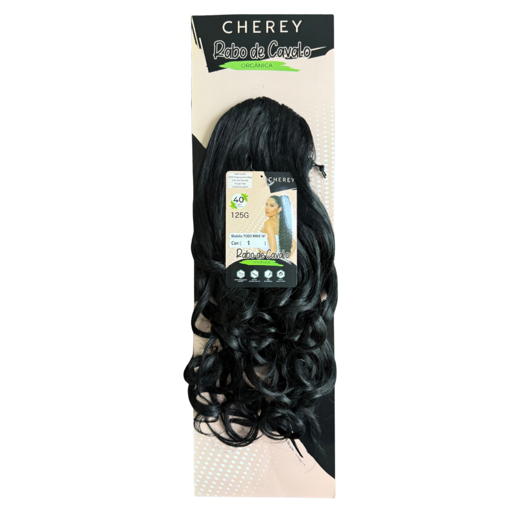 Cabelo Bio Orgânica Podo Wave Rabo de Cavalo 185g 40cm