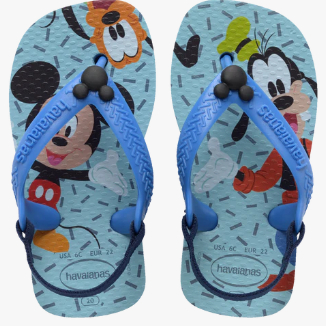 Chinelo Havaianas Baby Disney Classicos Mickey & Pateta - ORIGINAL