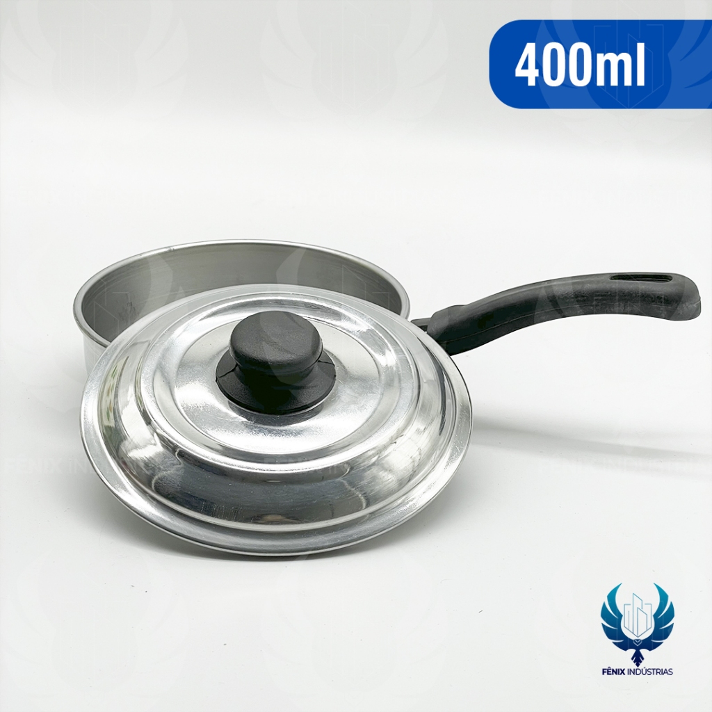 Frigideira Francesa de Alumínio Nº 14 – Linha Polida com Tampa | Sem Antiaderente