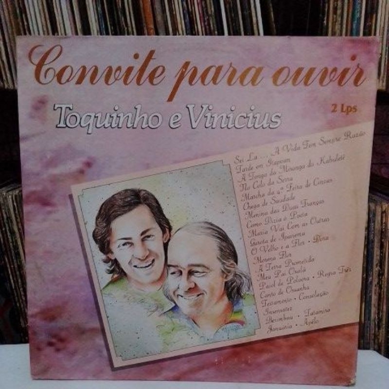 Vinil LP Toquinho e Vinícius - Convite para ouvir duplo