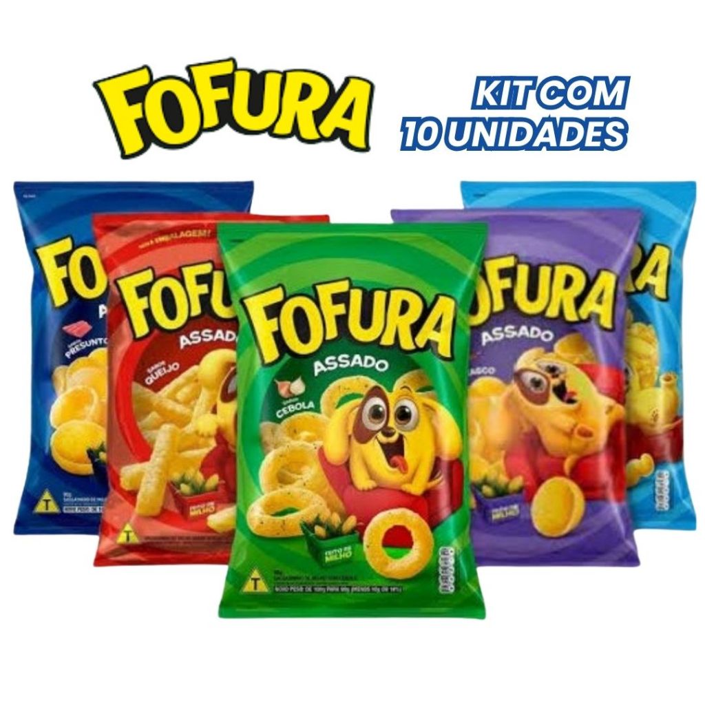 Salgadinho Fofura Pacote com 10 Unidades de 60g Preço Promocional
