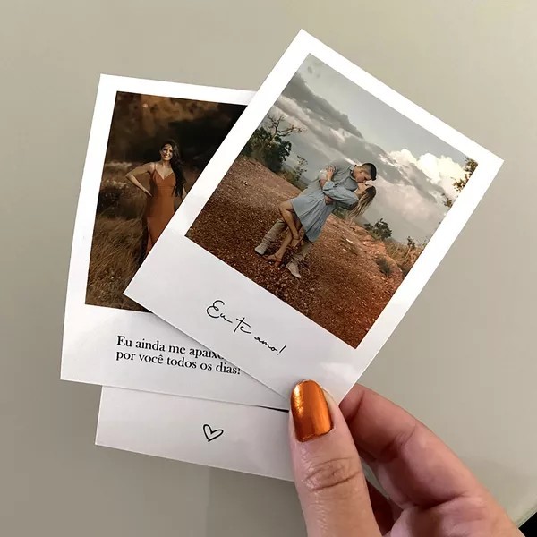 Mini Fotos Estilo Polaroid Personalizadas e Lisas Impressão Premium Tamanho 6x8cm Para Presentes Fofos