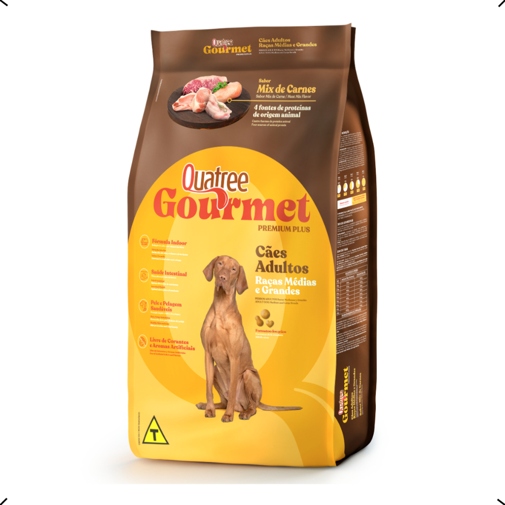RAÇÃO QUATREE GOURMET ADULTO RAÇA MEDIA E GRANDE 20KG
