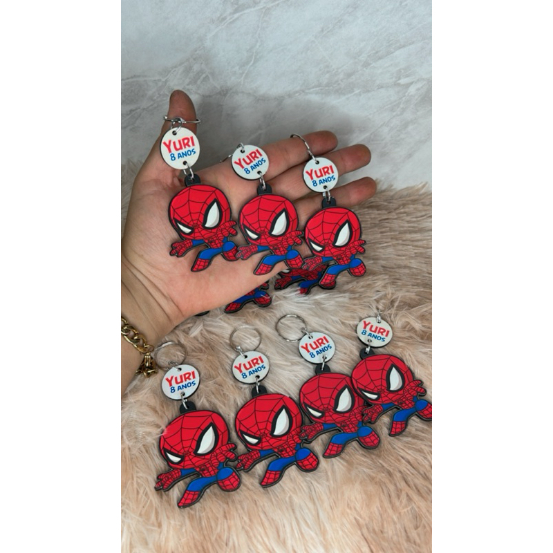 Homem Aranha Cute Chaveiro em Acrilico Molhável Lembrancinha Infantil em Oferta na Shopee