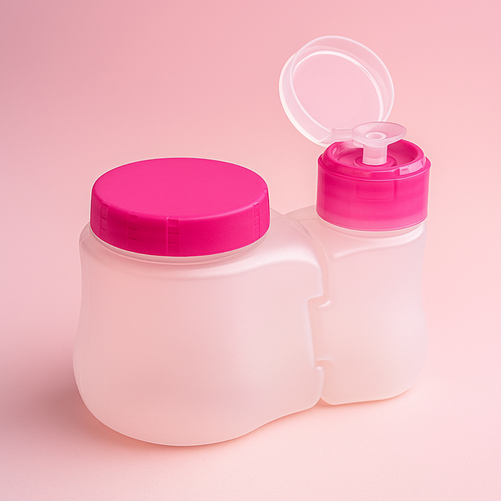 Pote Pump Removedor de Esmalte 2 em 1 com Porta Algodão Manicure em Oferta na Shopee